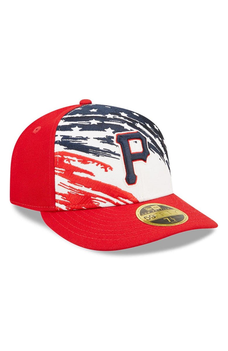 New Era Men's New Era Red Pittsburgh Pirates 2022 4th of July Low Profile 59FIFTY Fitted Hat, Alternate, color, Red