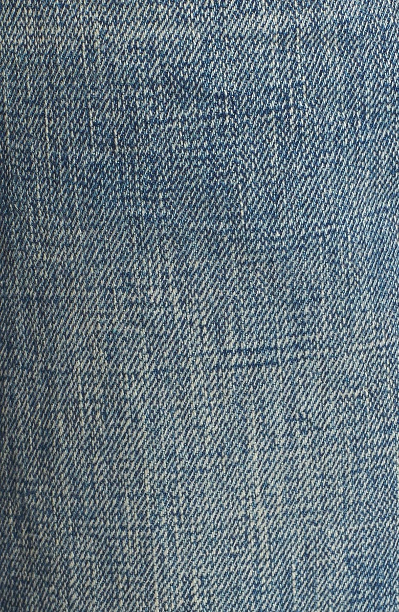 Tu es mon Trésor Grosgrain Bow Embellished Jeans, Alternate, color, 