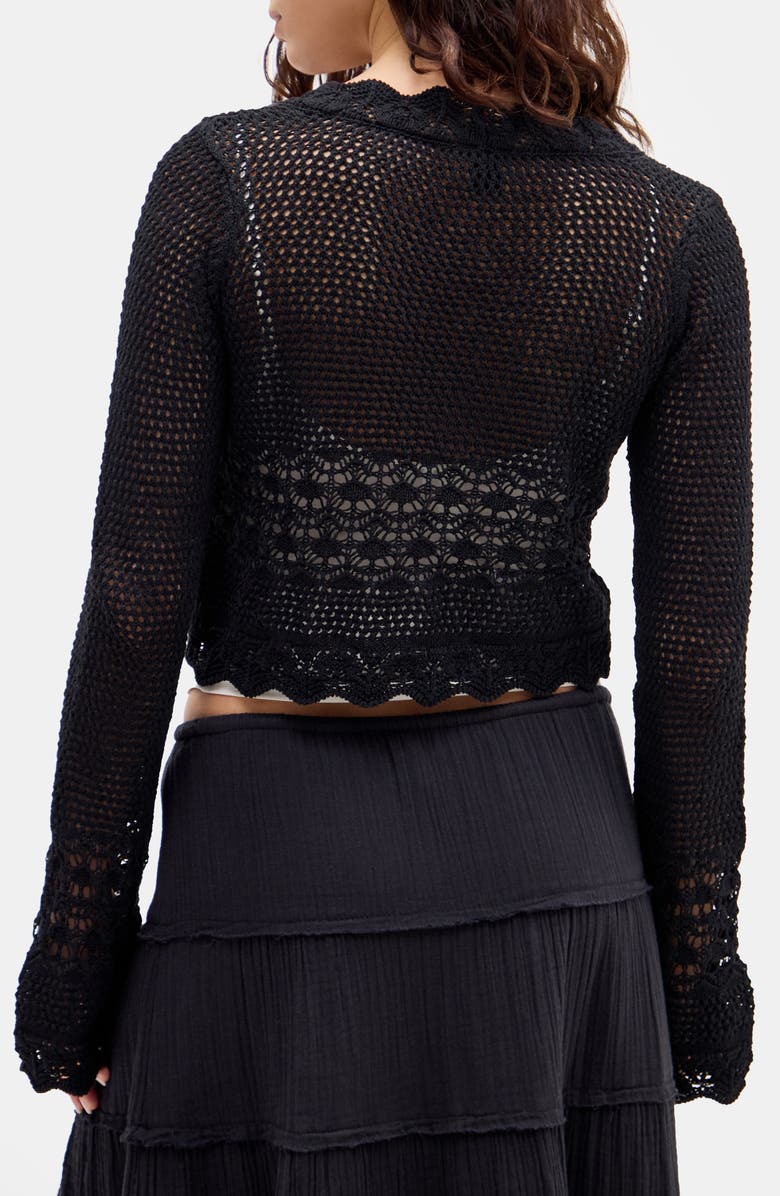 BDG Urban Outfitters Open Stitch Tie Front Cardigan, Alternate, color, 