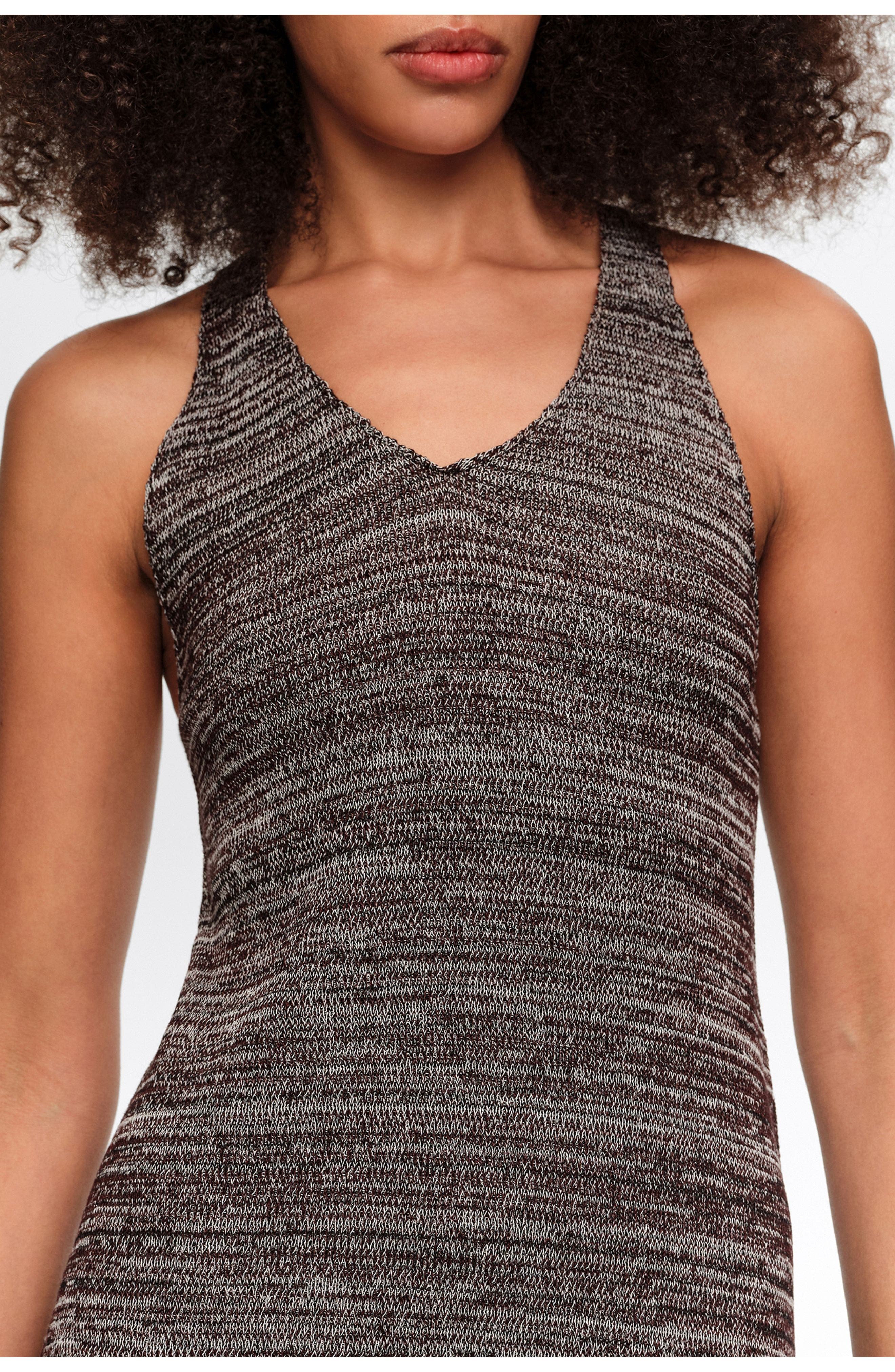 Two-Material Knit Dress - image 4