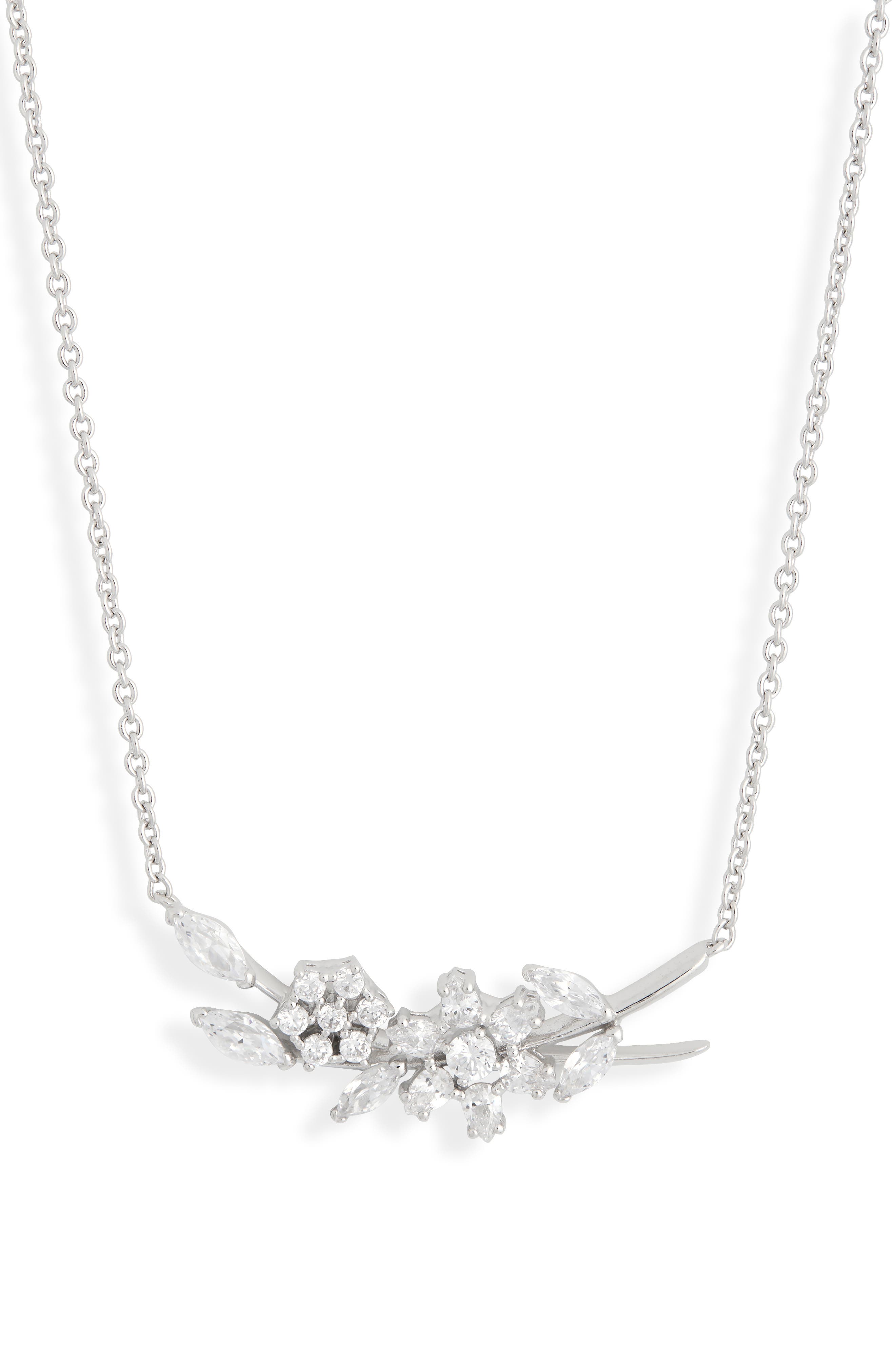 Wildflower Mini Cubic Zirconia Pendant Necklace