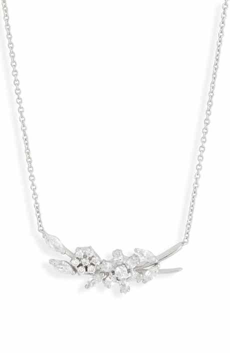 Wildflower Mini Cubic Zirconia Pendant Necklace
