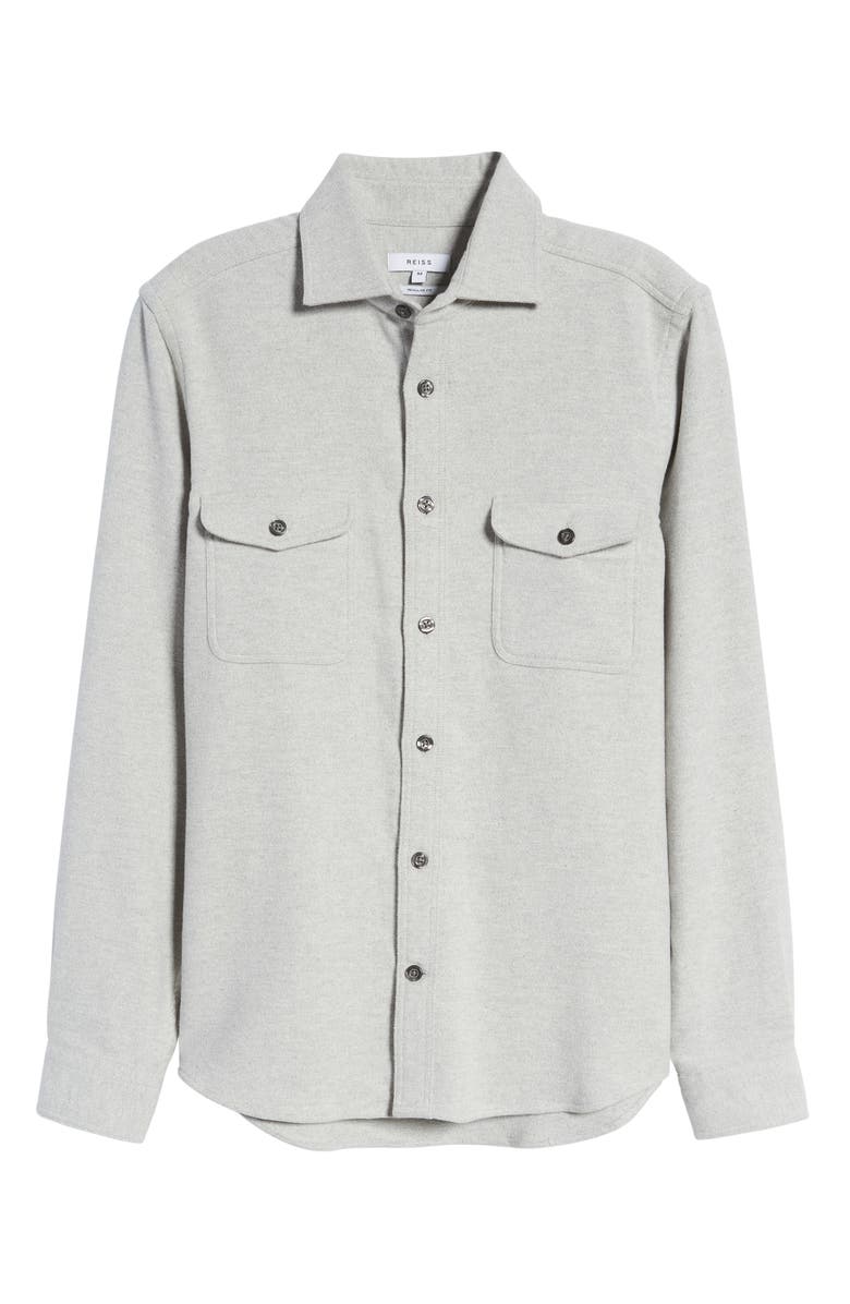Reiss Miami Flannel Button-Up Shirt Jacket, Alternate, color,