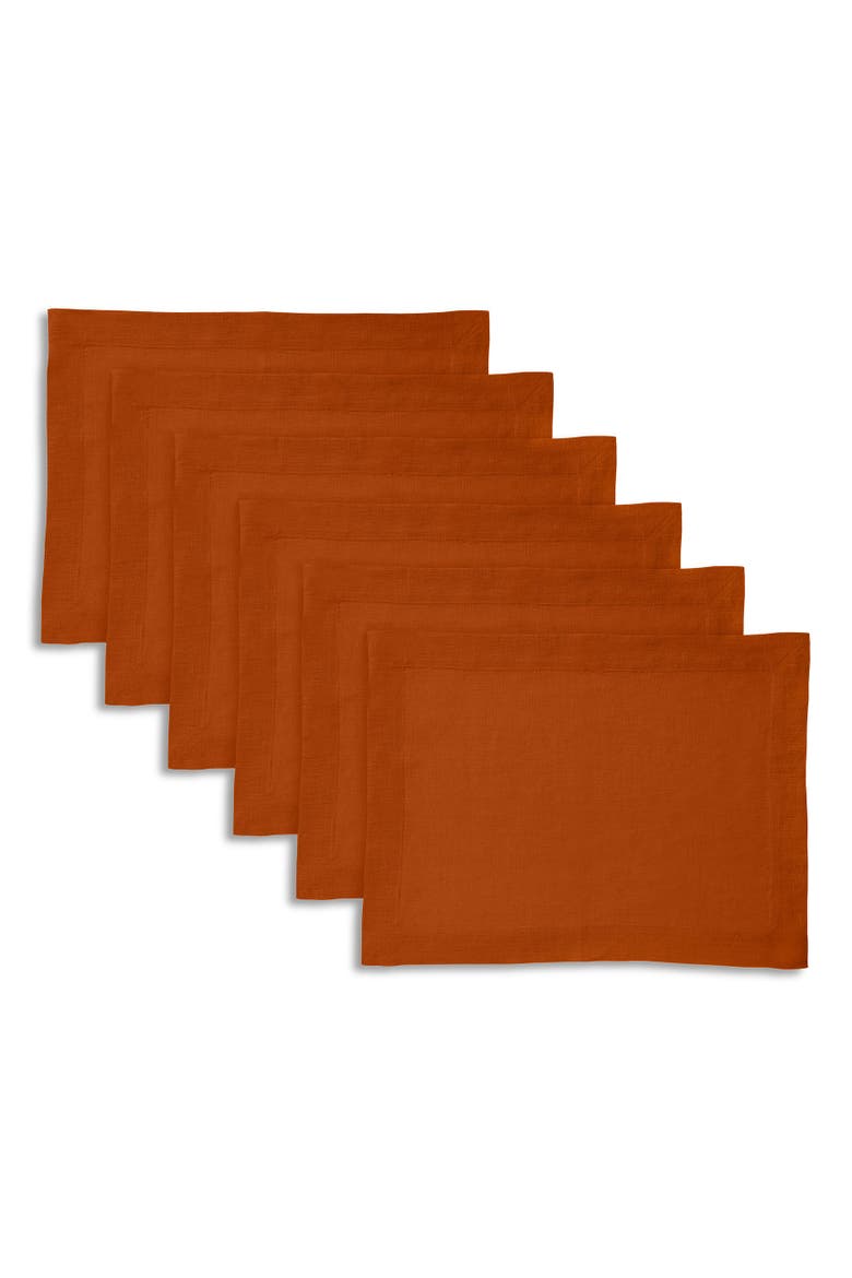 Linen Placemats Set of 4, 14 x 19" - Sonoma, Main, color, Cinnamon Stick