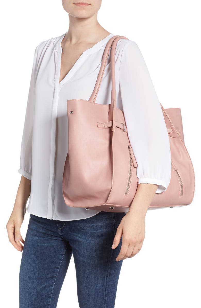 Malibu Skye Large Faux Leather Carryall Tote, Alternate, color,