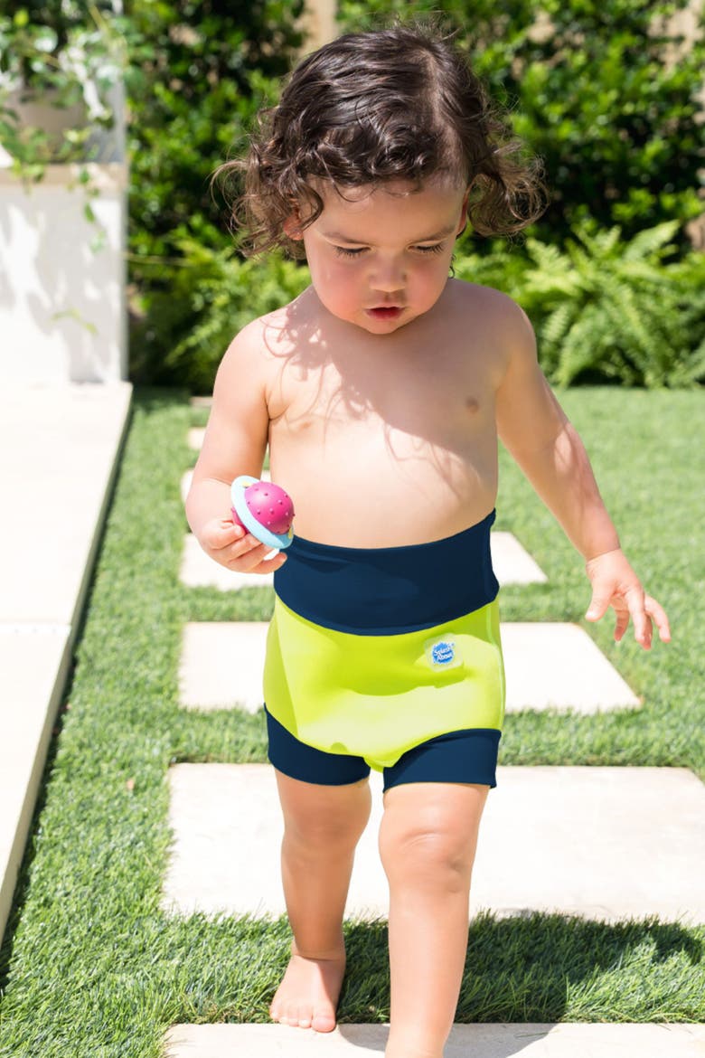 Happy Nappy™ Reusable Swim Diaper, Alternate, color, Lime/Navy
