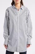 BOSS Berry Saturday Stripe Cotton Button-Up Shirt