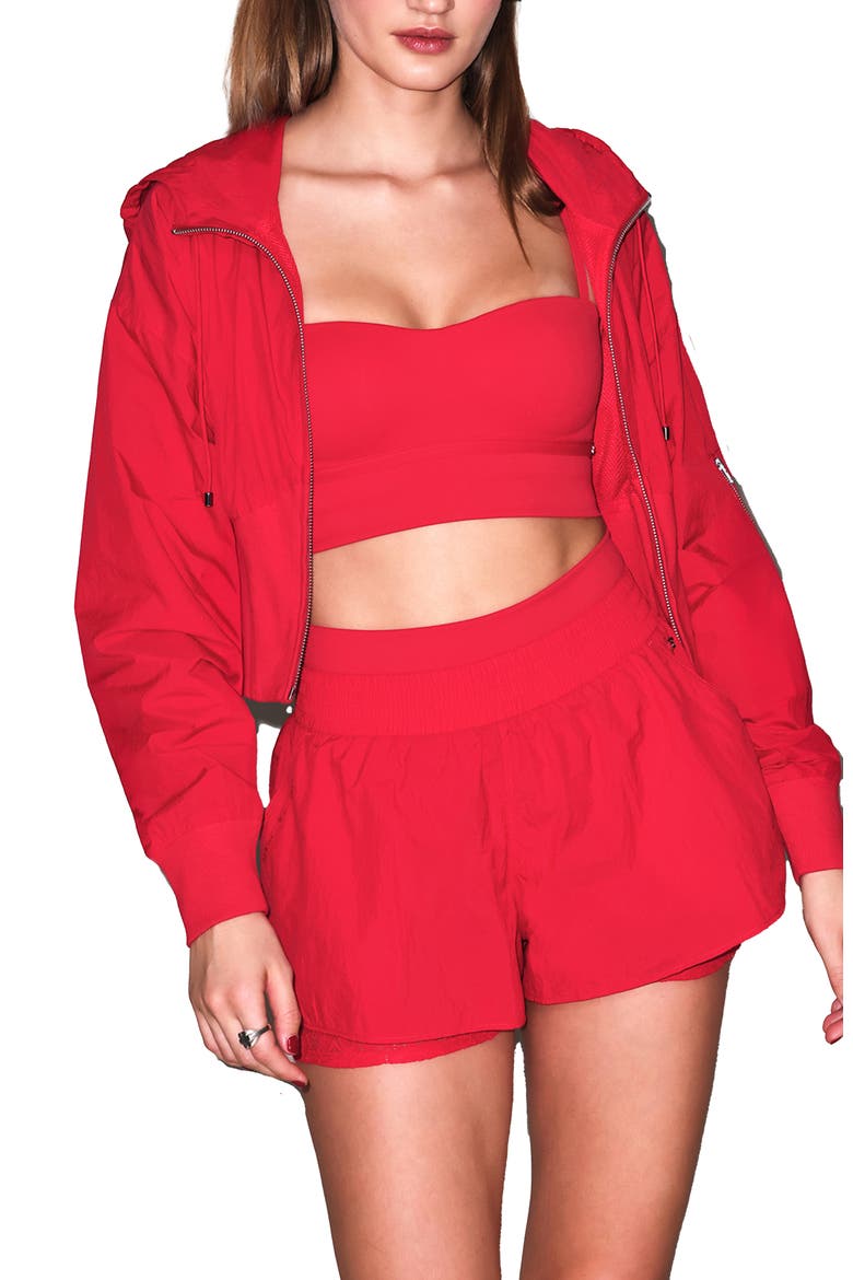 Warm Up Lace Short, Main, color, Raspberry Jam