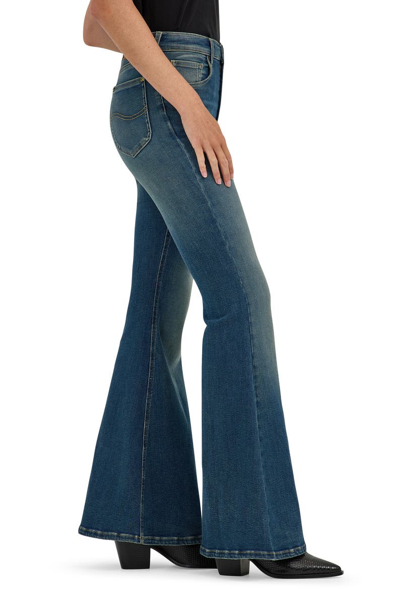 Ever Fit High Waist Flare Leg Jeans, Alternate, color, INDIGO TEA