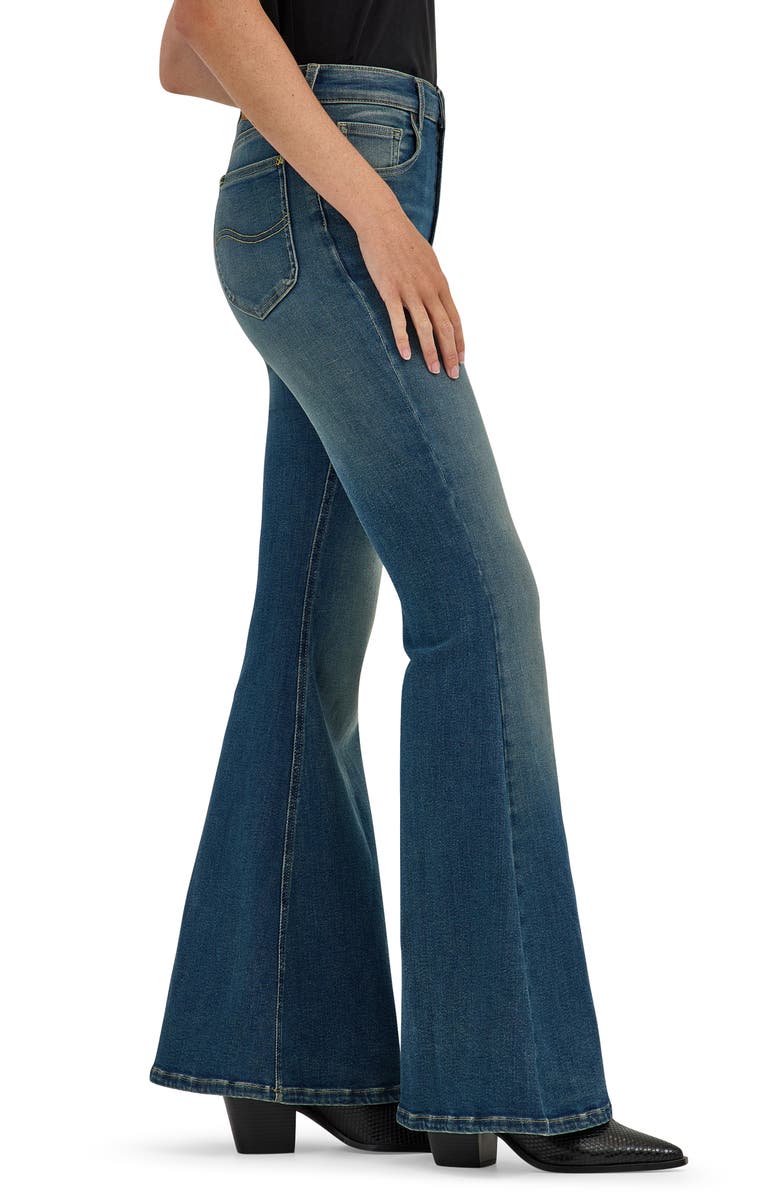 Lee Ever Fit High Waist Flare Leg Jeans, Alternate, color, Indigo Tea
