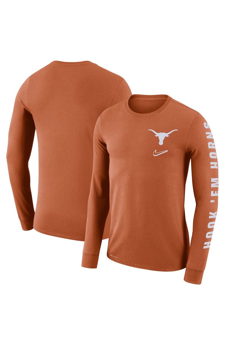Nike Men's Nike Texas Orange Texas Longhorns Local Mantra Performance Long Sleeve T-Shirt, Alternate, color, 