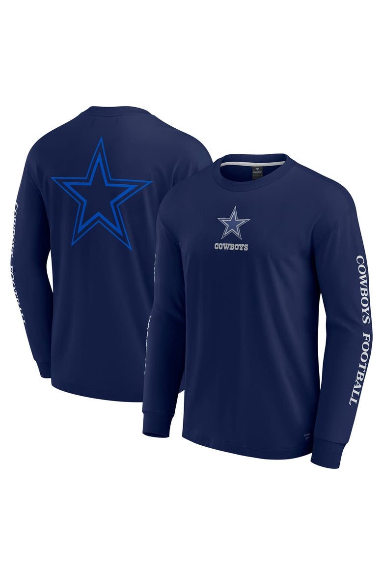 Unisex Fanatics  Navy Dallas Cowboys Elements Strive Long Sleeve T-Shirt, Main, color, Navy