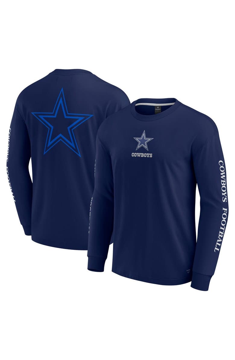 FANATICS Unisex Fanatics  Navy Dallas Cowboys Elements Strive Long Sleeve T-Shirt, Main, color, Navy
