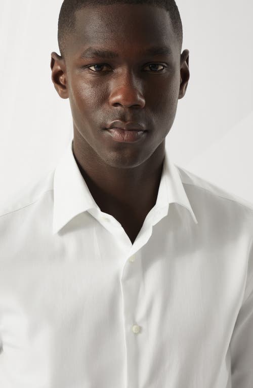 Brunello Cucinelli Spread-collar Long-sleeve Shirt In White