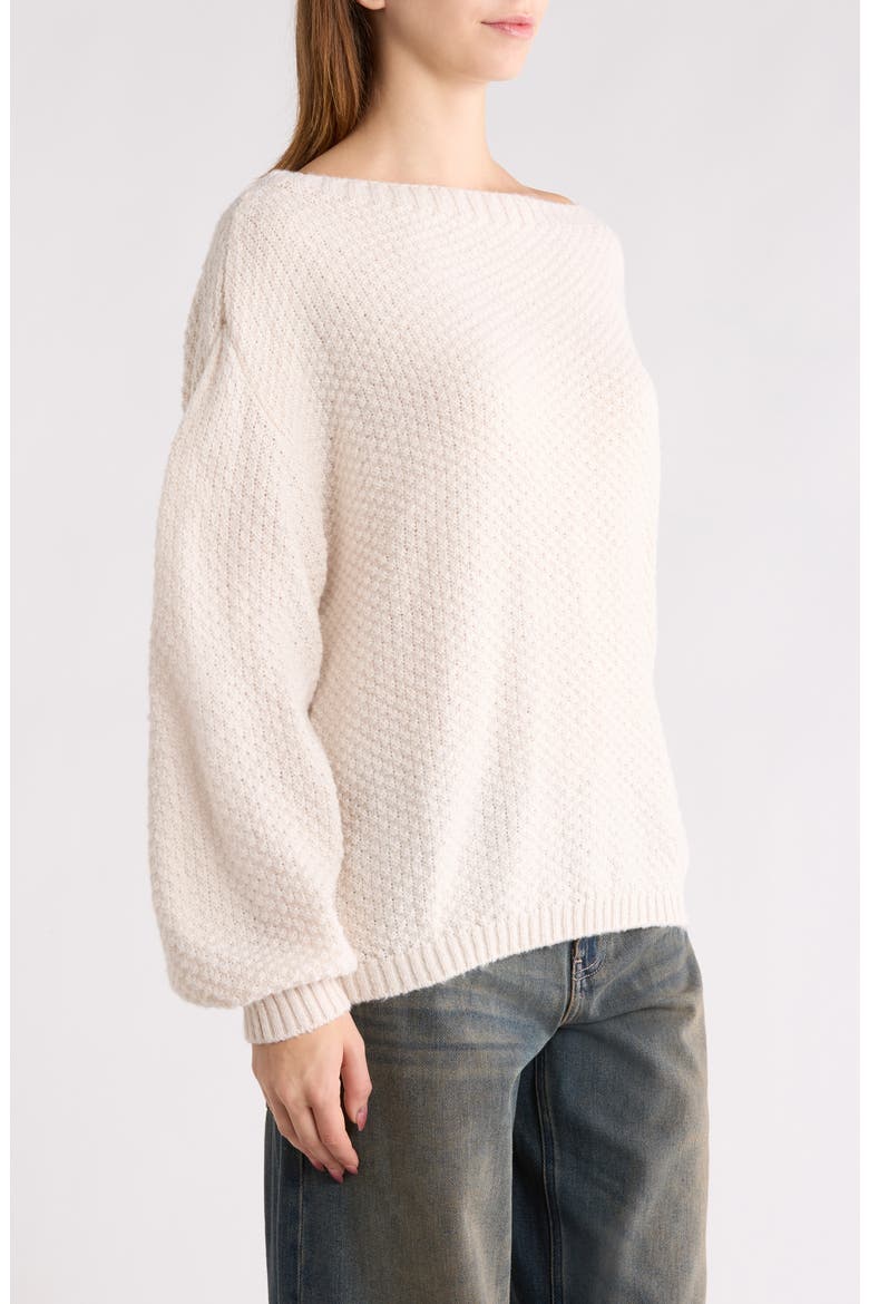Wren Off the Shoulder Sweater, Alternate, color, IVORY