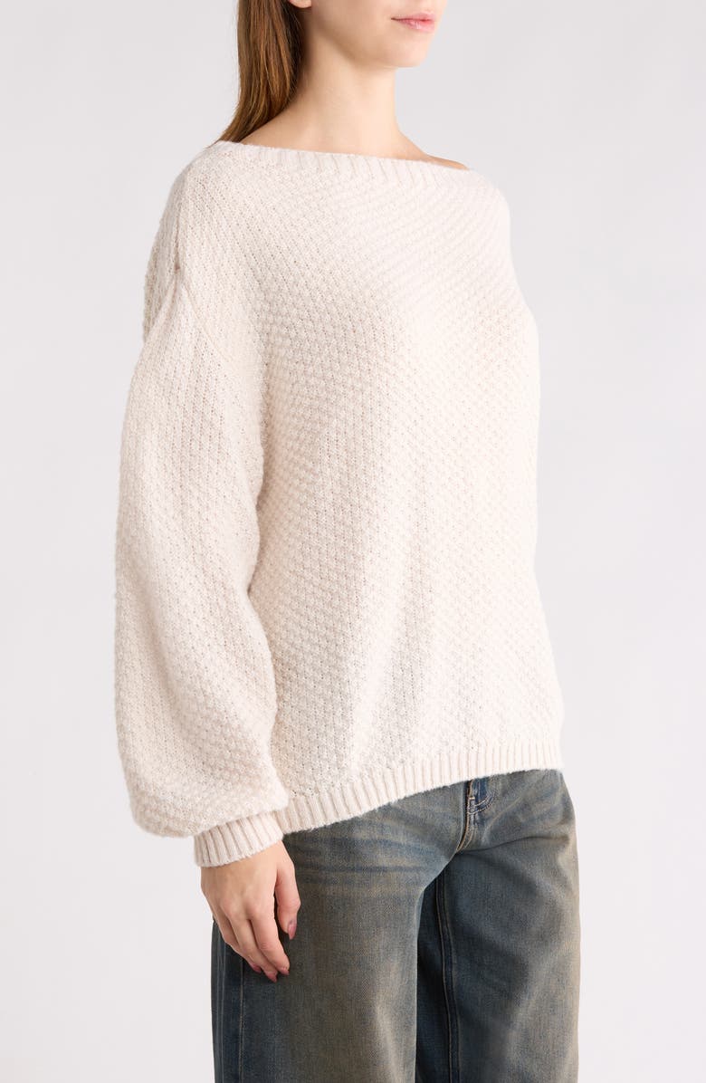 PacSun Wren Off the Shoulder Sweater, Alternate, color, Ivory