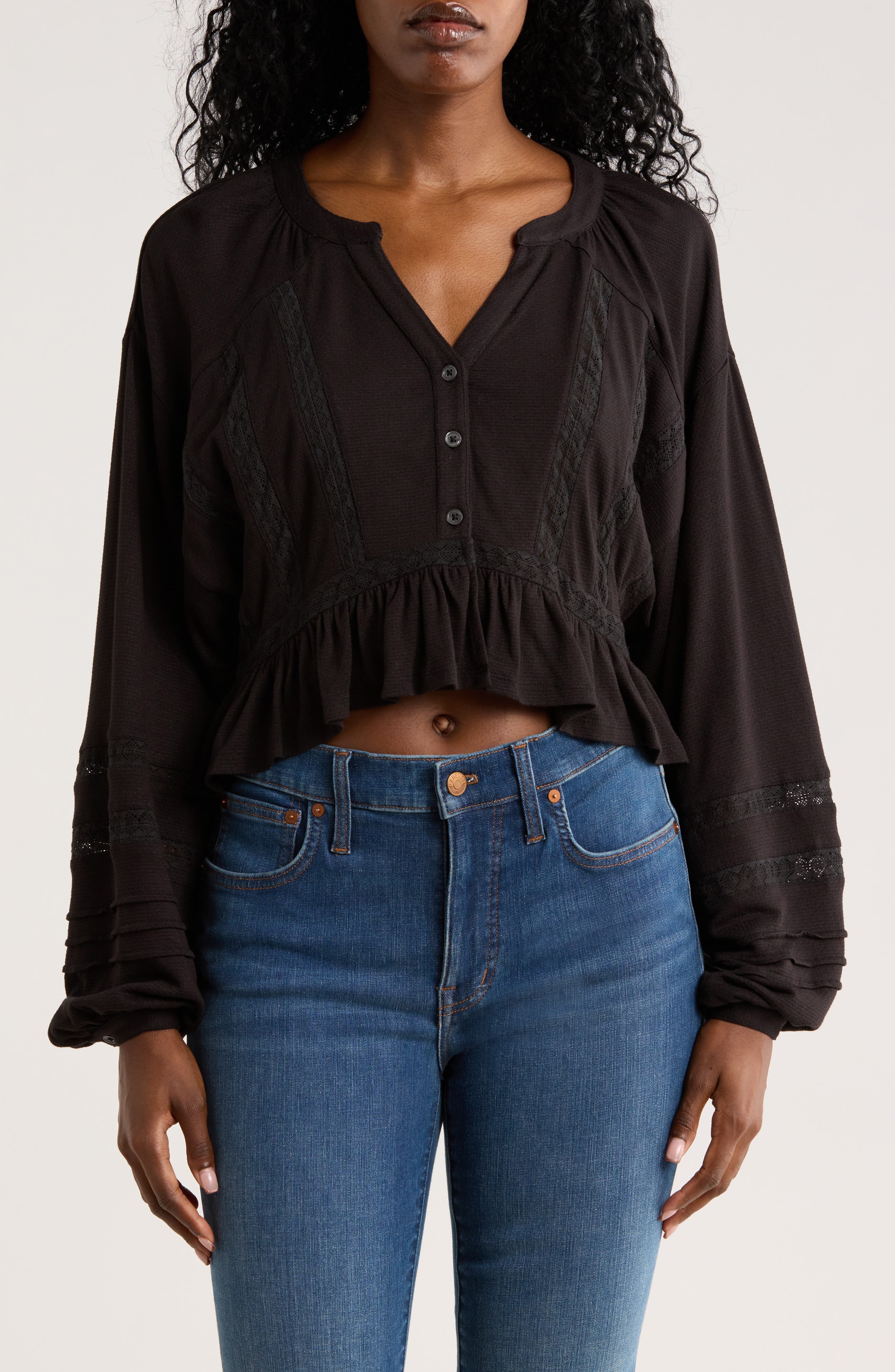 Amuse Society It's Showtime Knit Button-Up Shirt