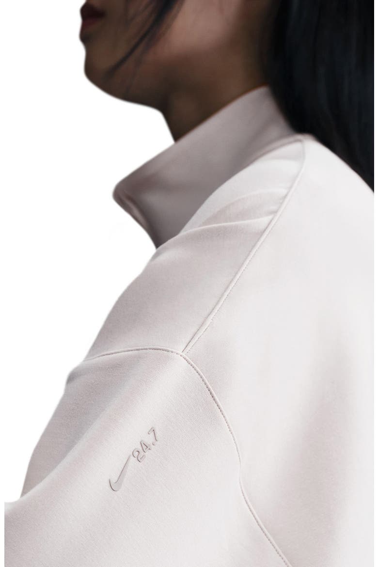 24.7 ImpossiblySoft Dri-FIT Oversize Half Zip Top, Alternate, color, 104 104 LT OREWOOD BRN/LT OREWOOD BRN