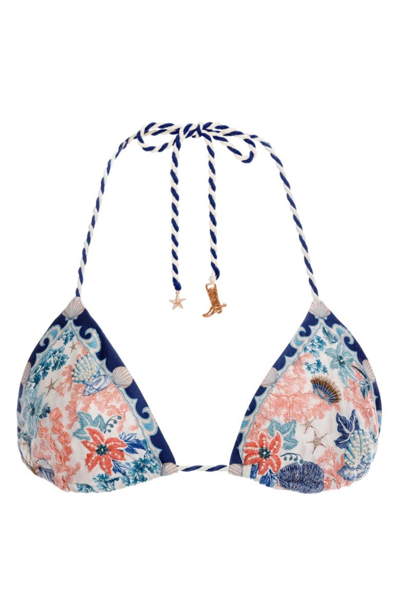 Agua Bendita Lolita Sereia Bikini Top, Alternate, color, Blue