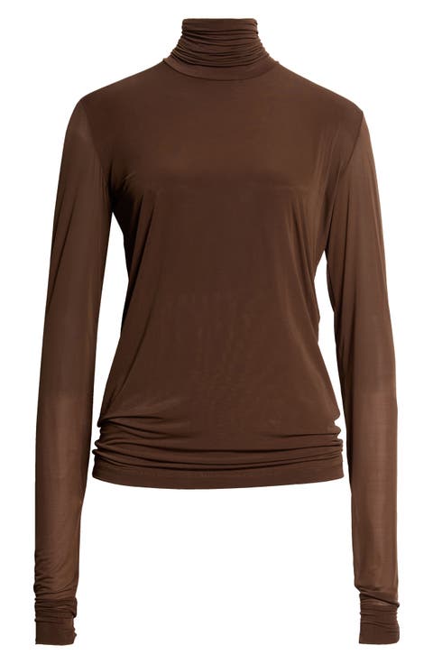 Jersey Turtleneck Top