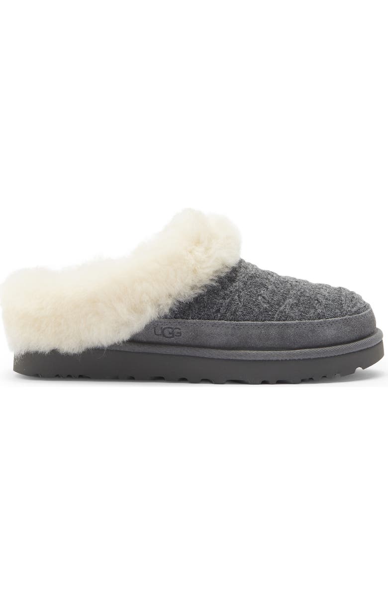 UGG<sup>®</sup> Cluggette Genuine Shearling Lined Indoor/Outdoor Slipper, Alternate, color, Moon Gray