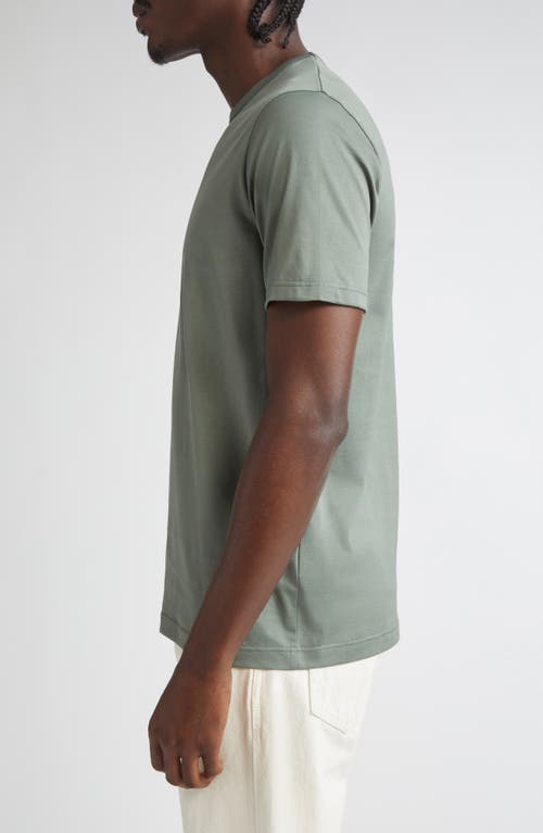 Sunspel Cotton Crewneck T-shirt In Green
