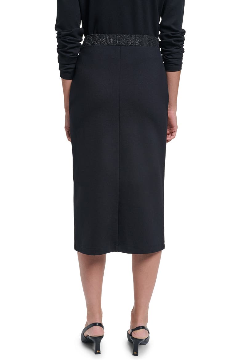 Stretch Knit Midi Skirt, Alternate, color, BLACK