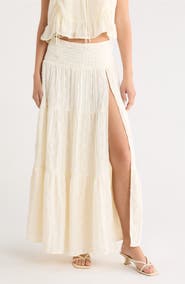 Princess Polly Embroidered Maxi Skirt