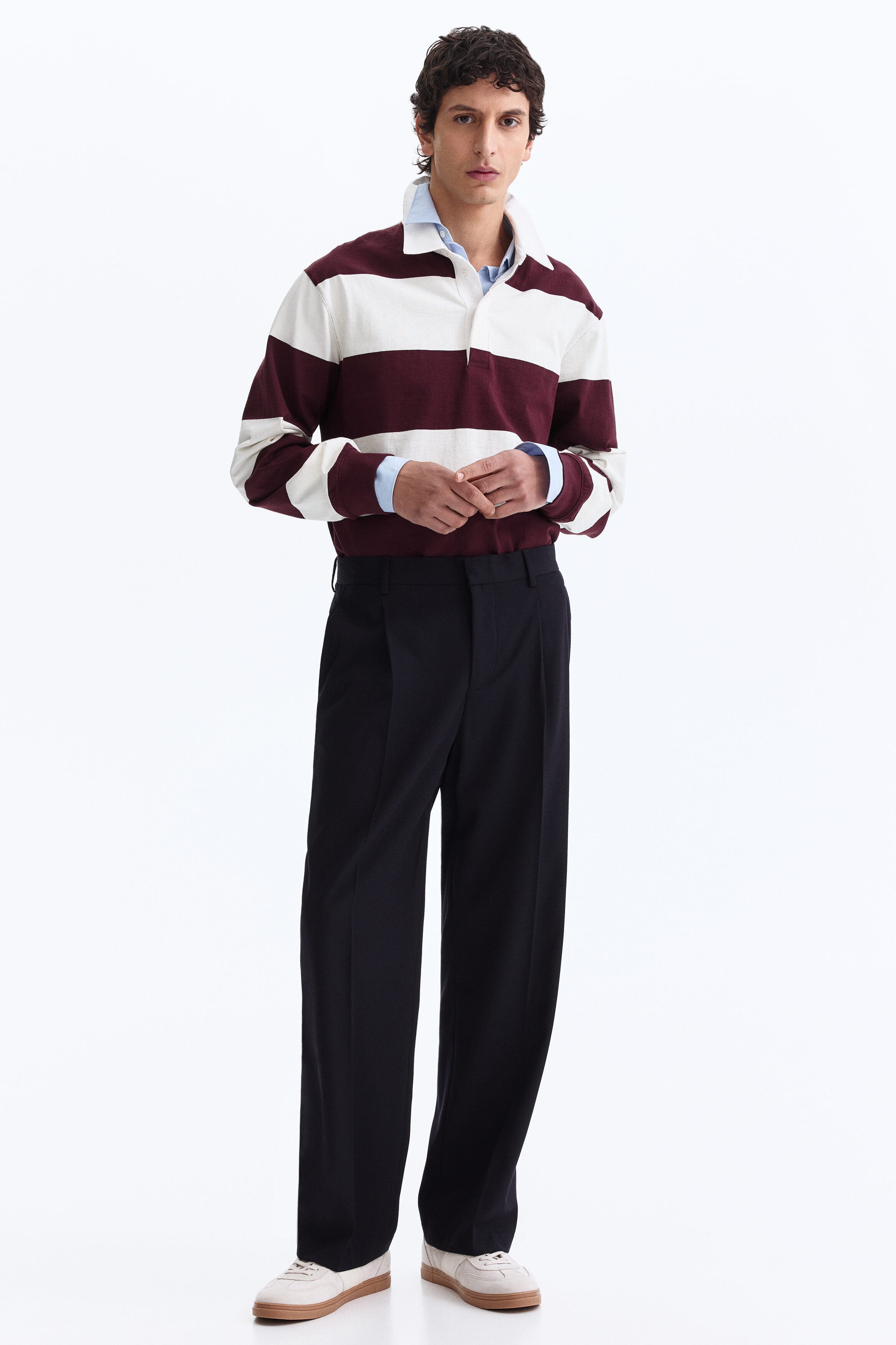 Relaxed Fit Wool-blend Tailored Trousers - image 2
