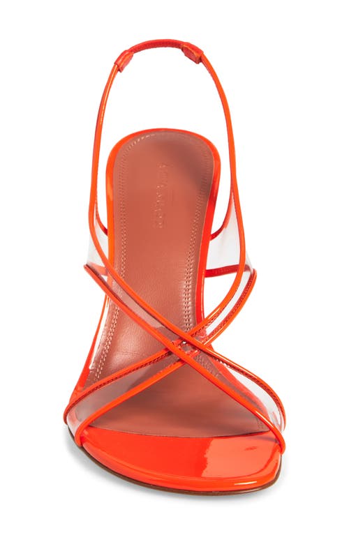 Amina Muaddi Lena Slingback Sandal In Orange