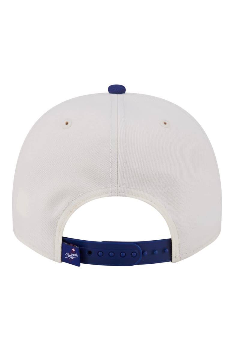 Men's New Era  Cream/Royal Los Angeles Dodgers Classic A-Frame 9FIFTY Snapback Hat, Alternate, color, Cream