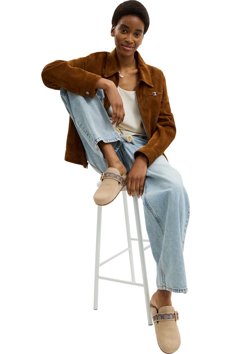 COACH Archival Buckle Mule, Alternate, color, Oat