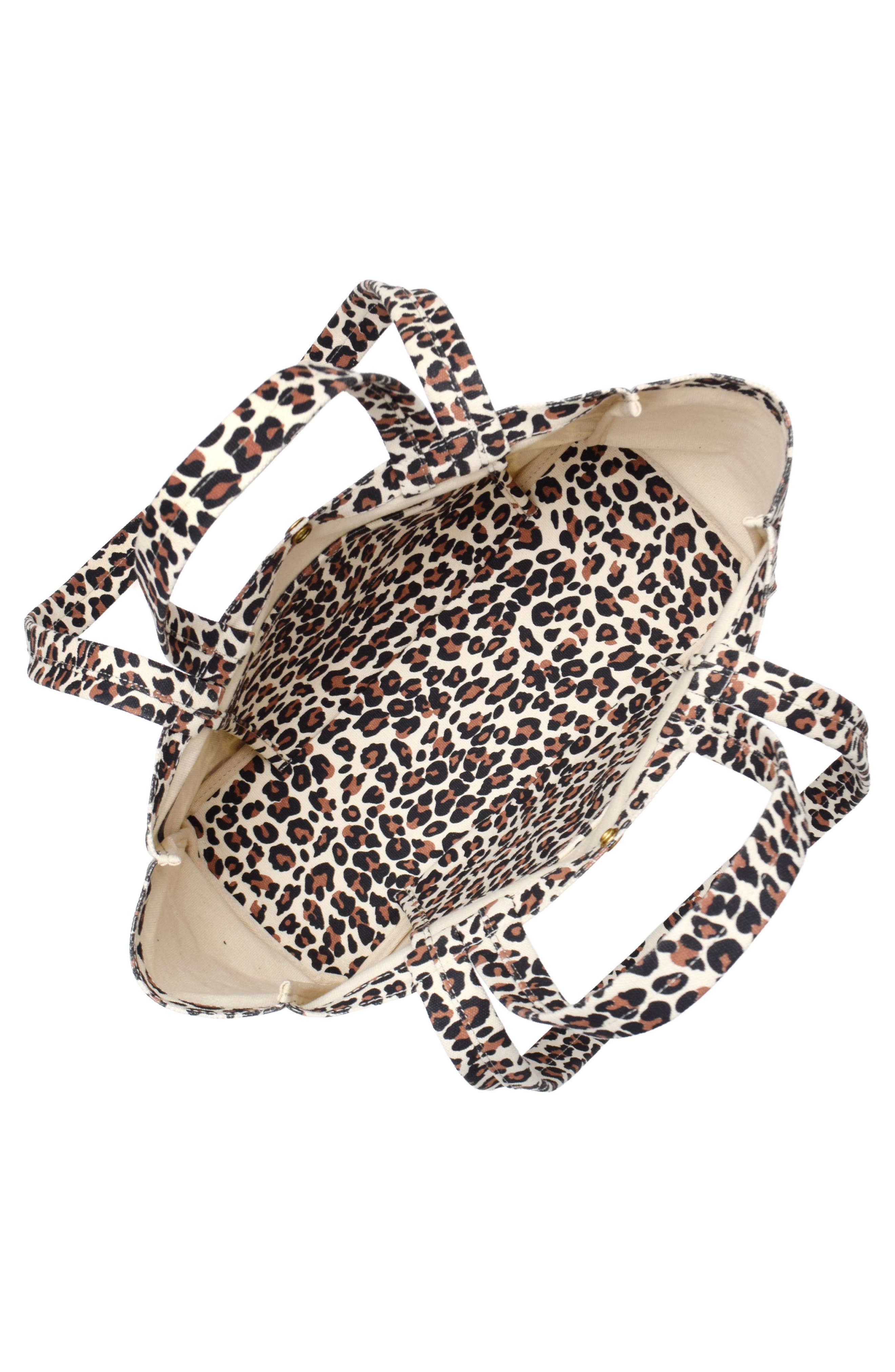 Sienna Leopard Print Cotton Tote, Alternate, color, LEOPARD