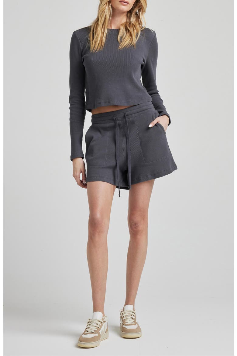 Organic Cotton Long Sleeve Crew, Alternate, color, Charcoal