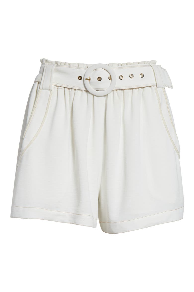 Petra Belted Shorts, Alternate, color, IVORY