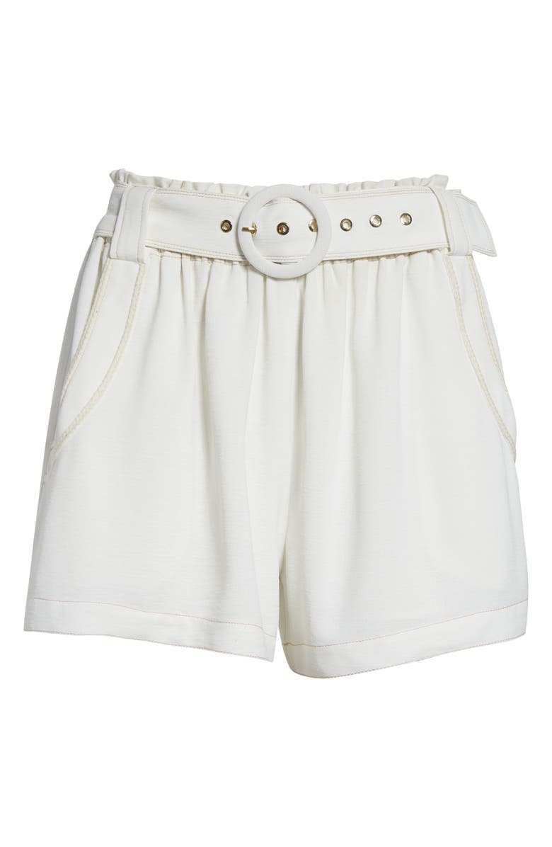Ramy Brook Petra Belted Shorts, Alternate, color, Ivory