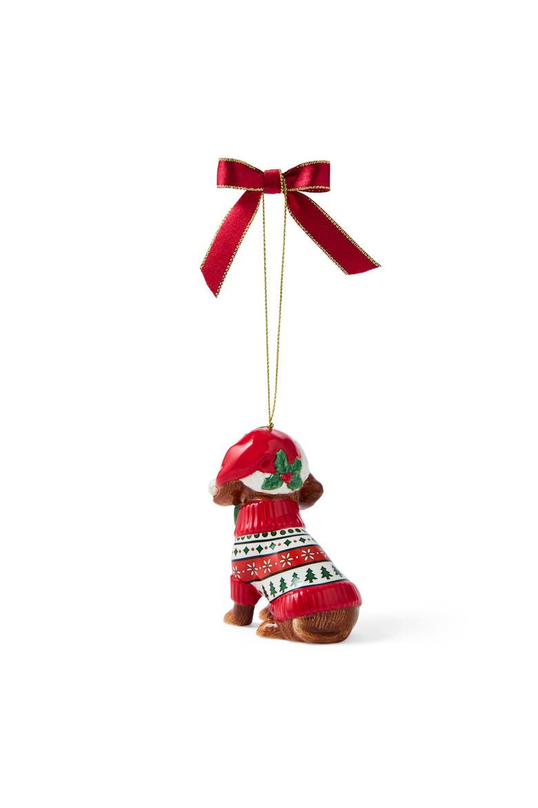 Christmas Tree Dachshund In Jumper Ornament, Alternate, color, Multi