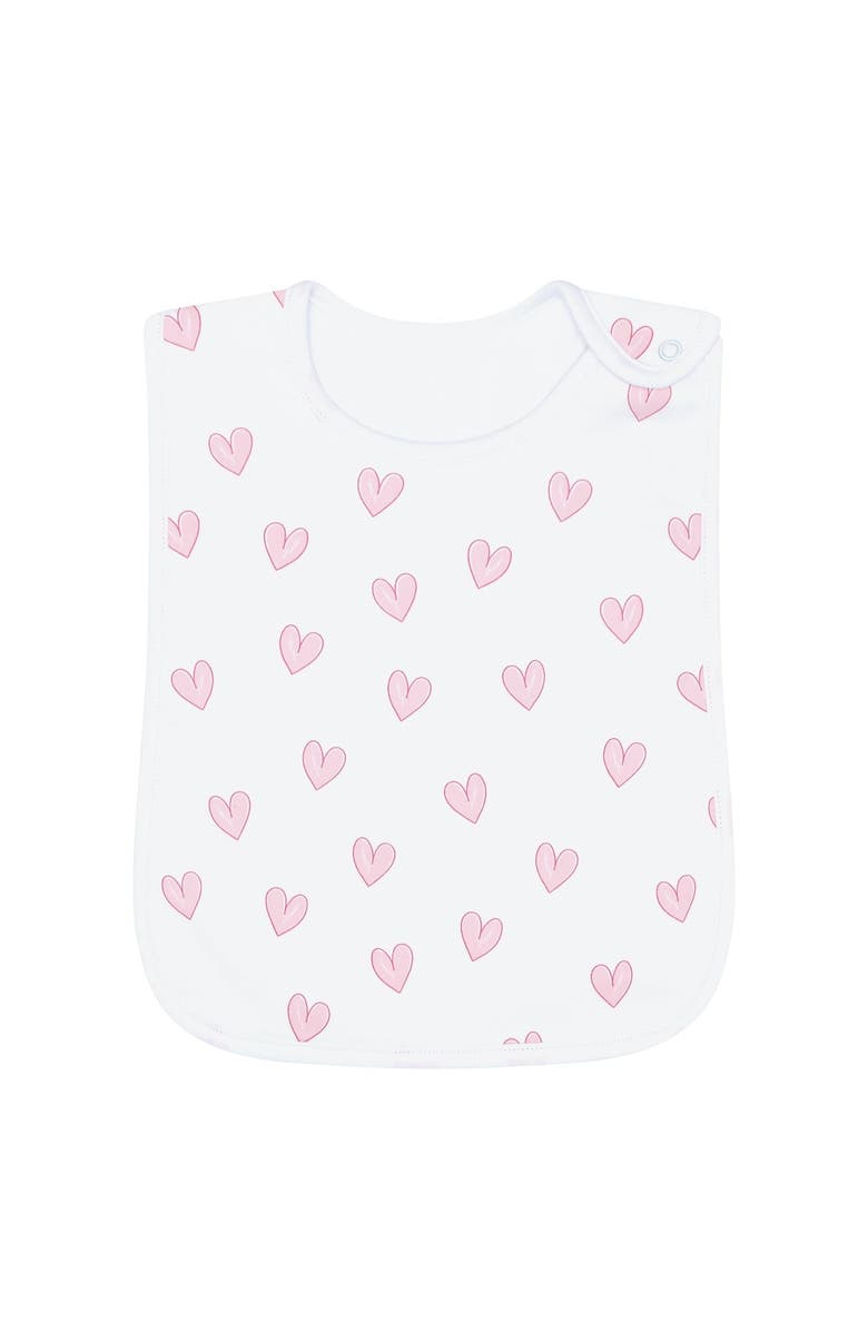 Nellapima Pink Heart Print Feeding Bib - Baby, Alternate, color, 