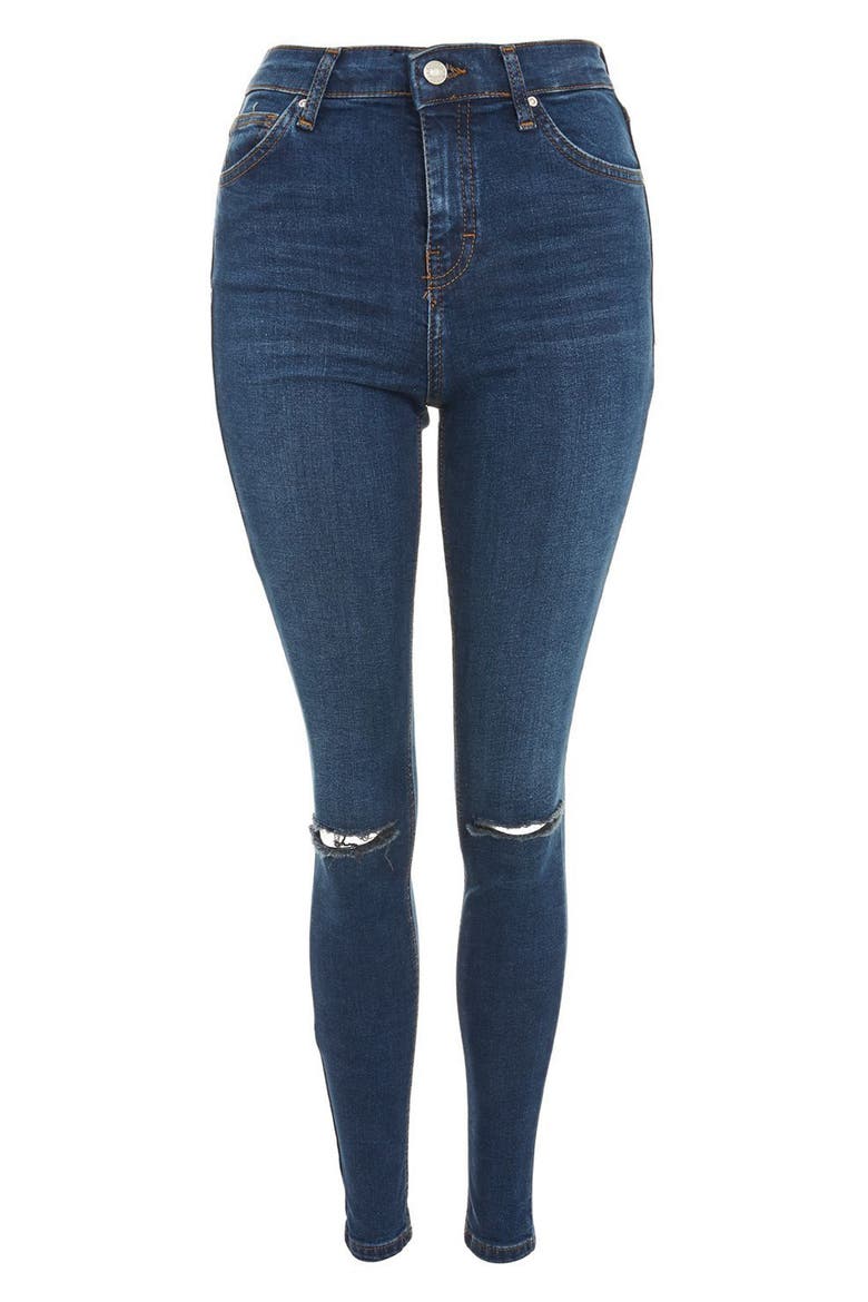 Jamie Ripped Skinny Jeans, Alternate, color, INDIGO