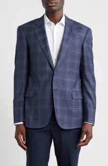 Emporio Armani G-Line Blue Check Slub Sport Coat