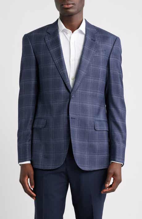 Emporio Armani G-Line Blue Check Slub Sport Coat