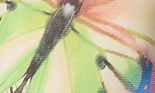 Afrm Zadie Print Turtleneck Mesh Top In Butterfly Tee