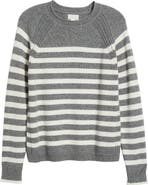 Caslon® Raglan Sleeve Roll Neck Wool & Cotton Sweater