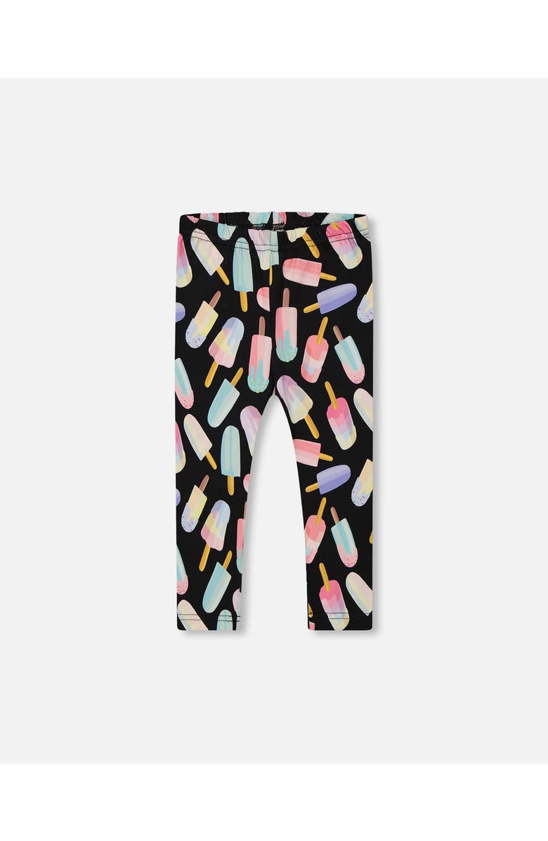 Deux par Deux Little Girl's Printed Capri Leggings Ice Lollipops, Main, color,