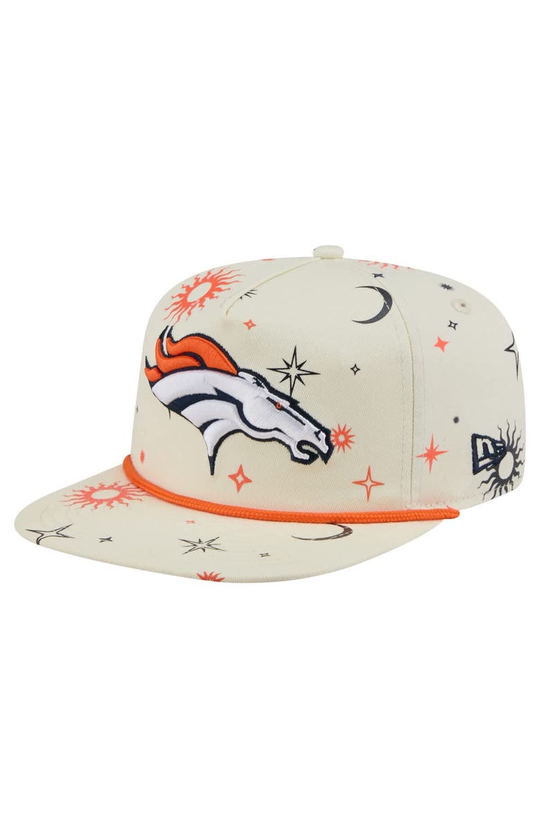 New Era Men's New Era Cream Denver Broncos Celestial Golfer Adjustable Hat, Main, color, 