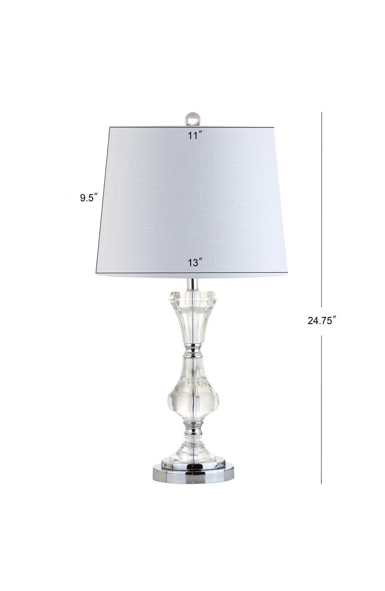 JONATHAN Y Riley Crystal LED Table Lamp, Alternate, color,