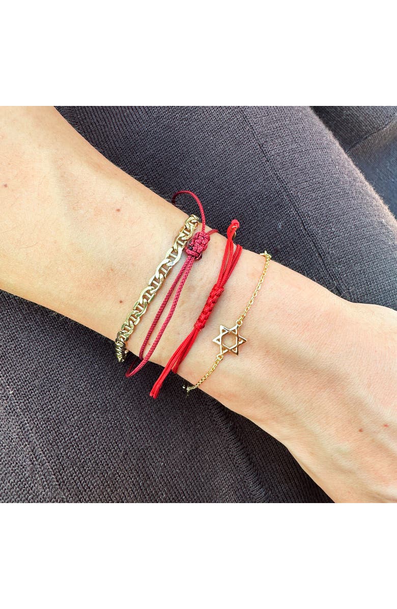 Outofoffice Gold Jewish Charm Bracelet, Alternate, color, Gold