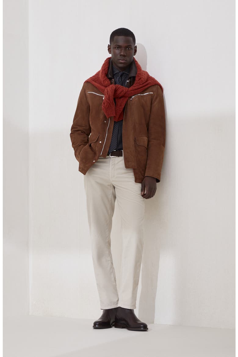 Corduroy trousers, Alternate, color, Ecru