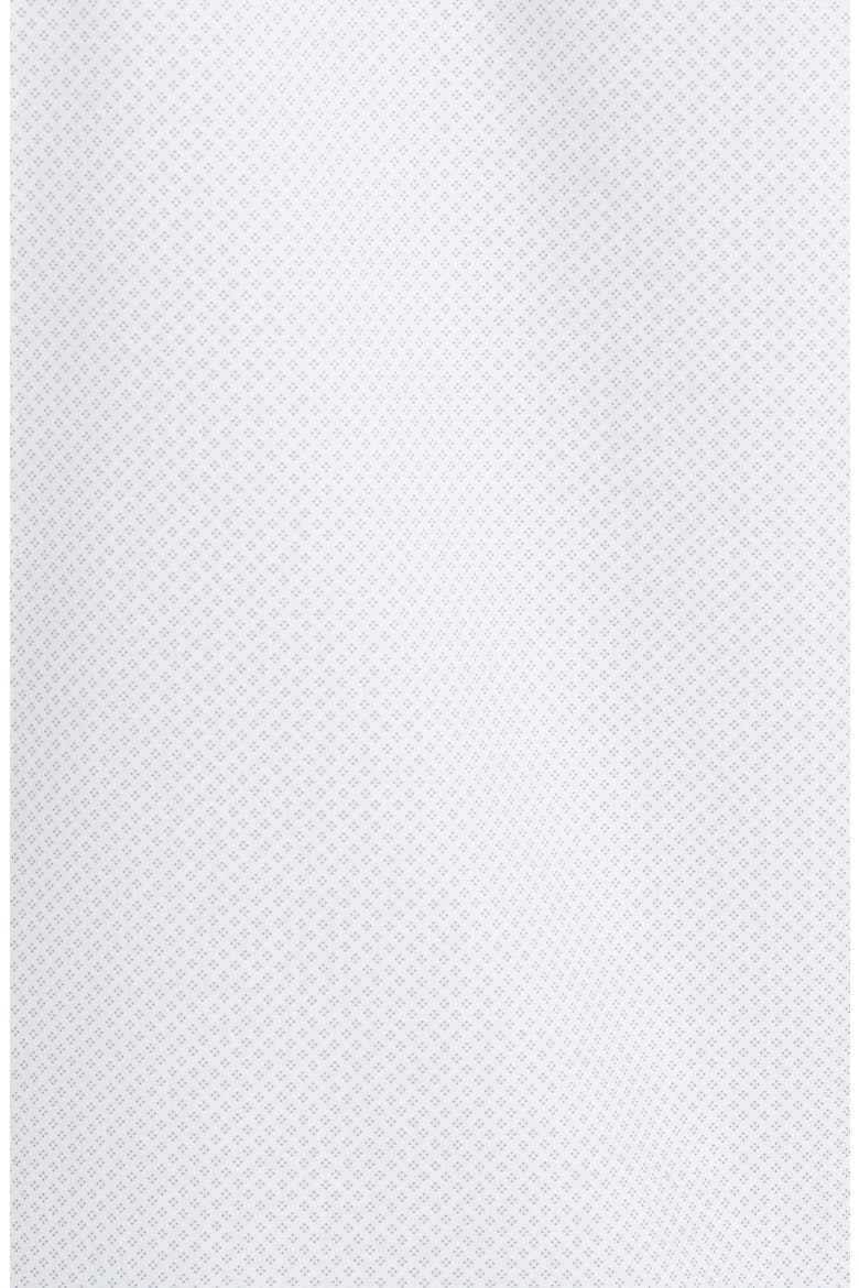 Leeward Trim Fit Ditsy Medallion Button-Up Performance Shirt, Alternate, color, WHITE GEO DOT PRINT
