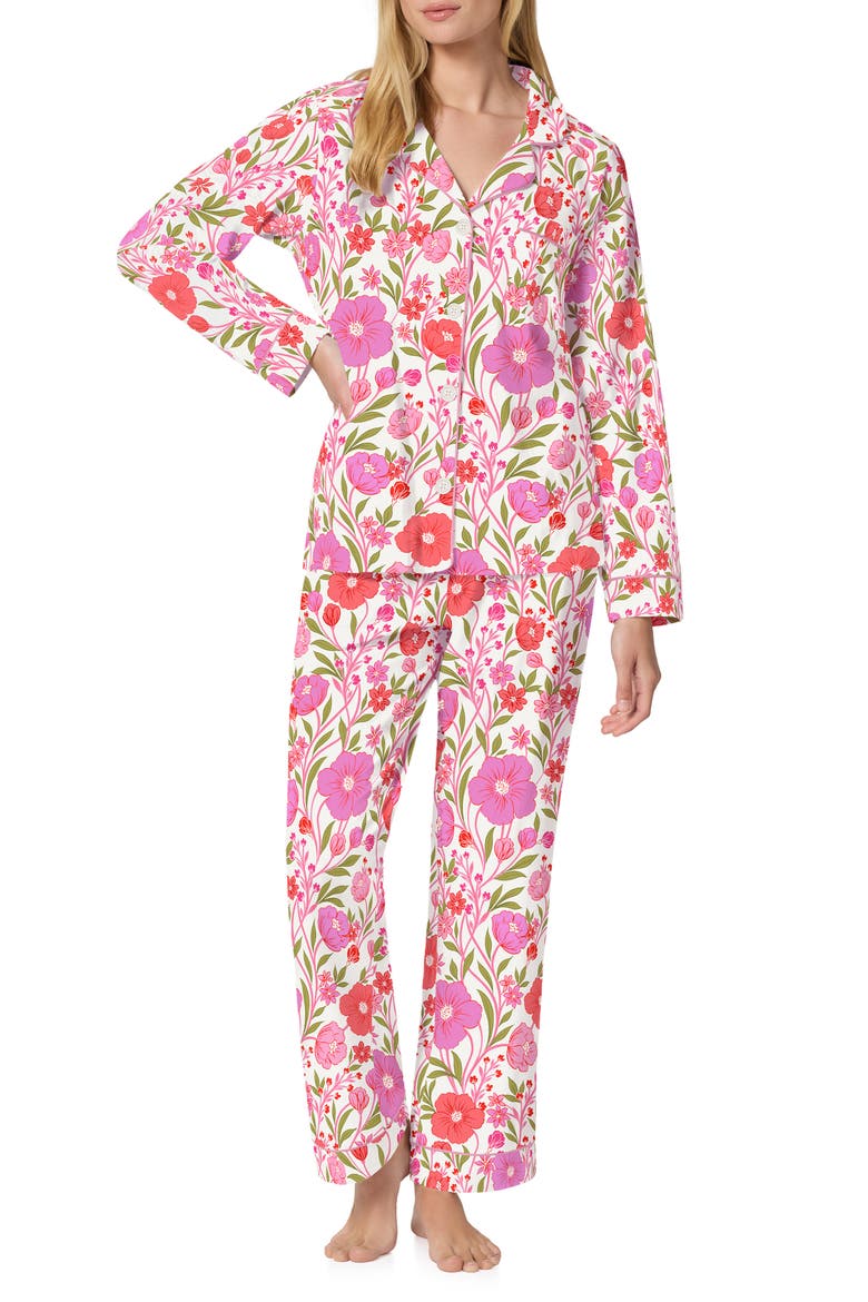 Print Stretch Cotton Pajamas, Main, color, JOSEPHINE